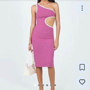 NWT JGR & STN CHARLOTTE MIDI DRESS PINKSize